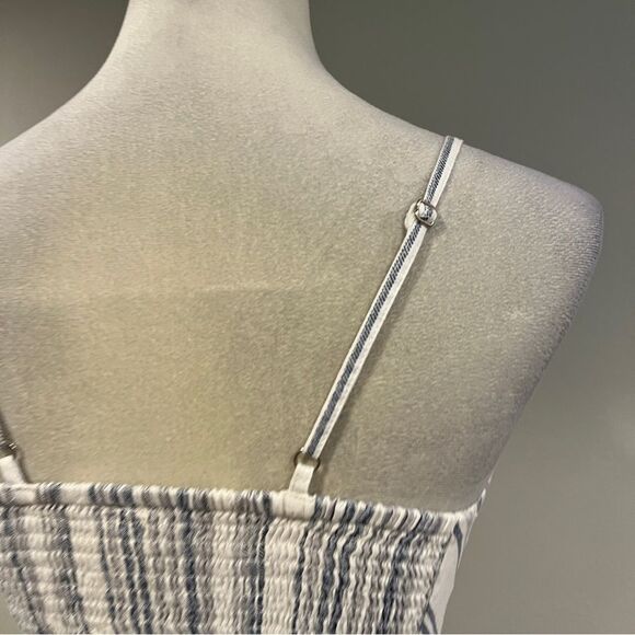 Japan Striped White and Blue Button-Down midi Dress size medium - Picture 7 of 11